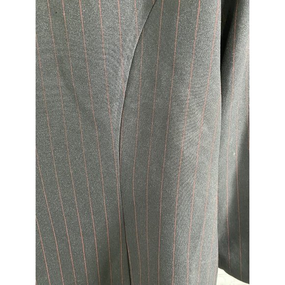 VTG Fashion Bug Black Red Striped Blazer Jacket With Red Dickie Collar 16W - Picture 12 of 12
